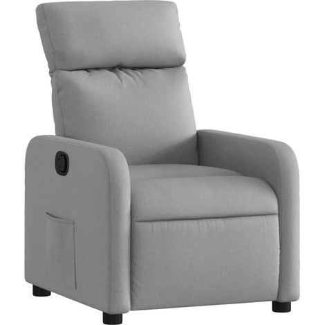 Maison Exclusive - Sillón reclinable de tela gris claro