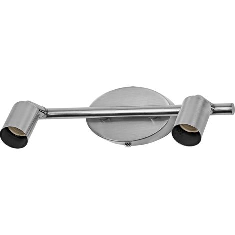 OSRAM OSRAM LED Spot Cylinder plafonnier 2x GU10, Nickel brossé, Acier, pivotant, IP20, Intérieur