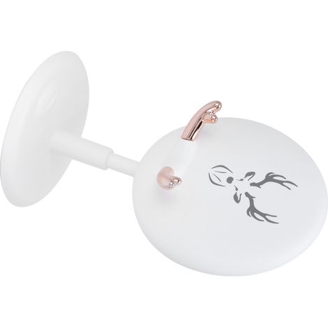 Support de Téléphone Pliable Mignon pour Bureau et Diffusion en Direct - Blanc