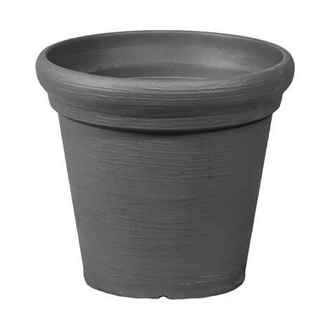 Vaso da fiori in plastica con coperchio, vari colori, classico, 38 cm, 1 pz.