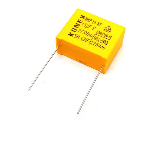 Polypropylen-Kondensator X2 1,5uF 275Vac X2 Raster 27,5mm