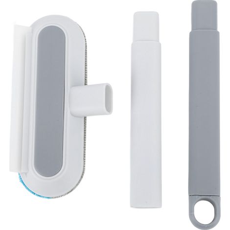 Brosse anti-poils d'animaux facile à nettoyer et réutilisable, double action, avec long manche-AquaForge (1/5)