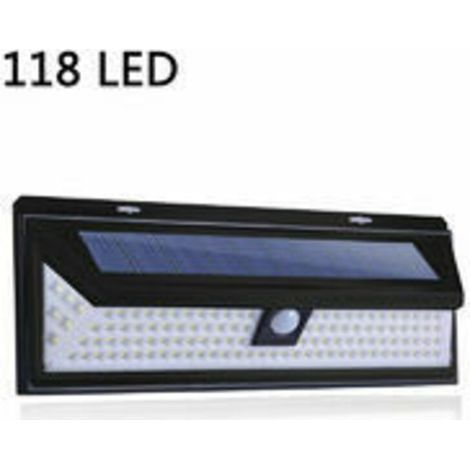 118 LED Solar Lampe 1000 Lumen Wand Licht PIR Motion Sensor IP65 Wasserdicht Outdoor Garten (1/4)