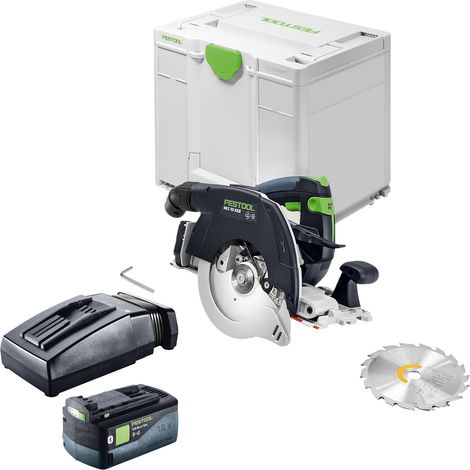 Sierra circular de mano a batería Festool HKC 55 KEB-Basic 18 V 160 mm sin escobillas + 1 batería de 5,0 Ah + cargador + Systainer (1/5)