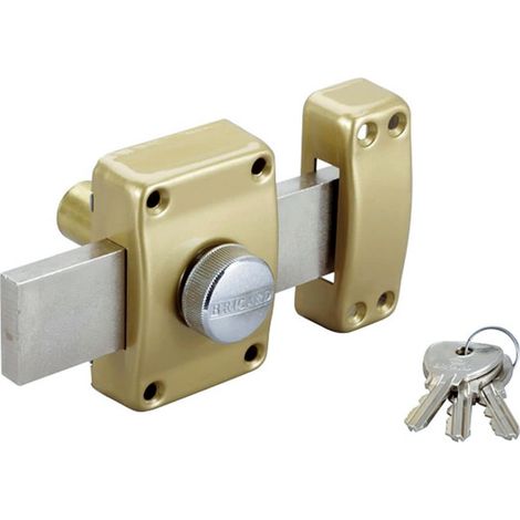 Verrou à bouton Cylindre 45 mm ø 22 mm Doré (1/2)
