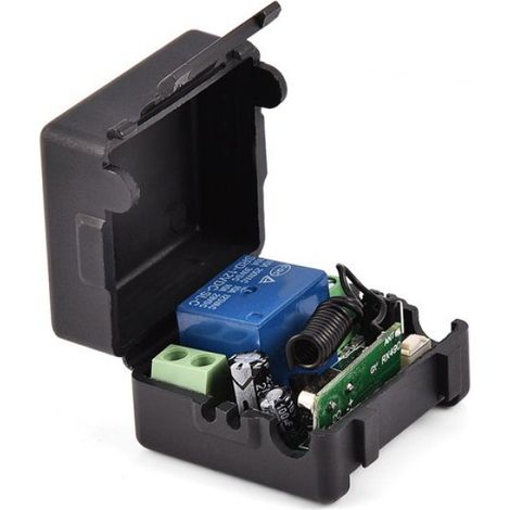 Commutateur Sans Fil - Relais Émetteur - 12 V - 10 A - Télécommande Avec Fonction Apprentissage - 1 Pièce (1/2)