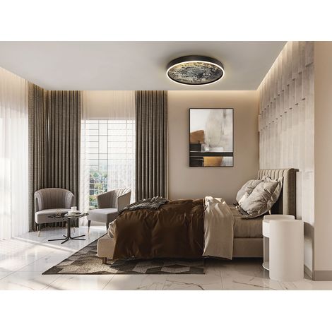 PLAFÓN STONE LED NEGRO 60D