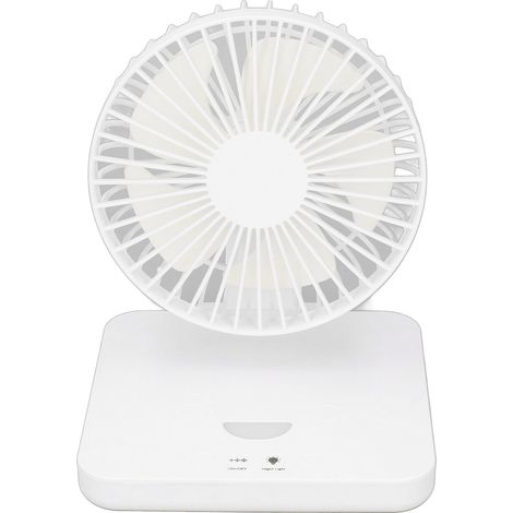 USB-Tischventilator, drehbar, leise, 3 Geschwindigkeitsstufen, verstellbar, faltbar, tragbar, mit Nachtlicht für Zuhause, Büro und Auto (1/5)