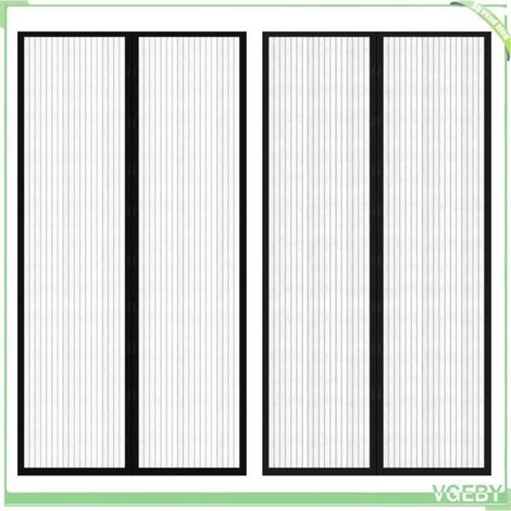 Rideau de porte anti-insectes - FAFEISY - 40920 - 210x100 cm - Noir - Fermeture magnétique (1/5)