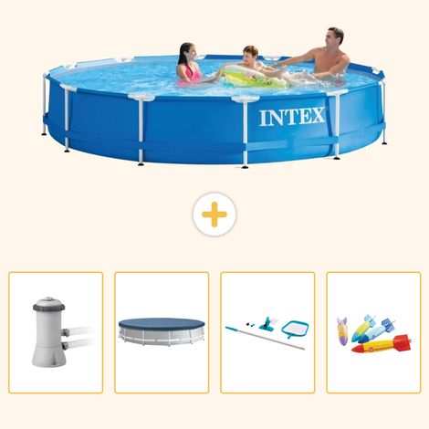 Intex Piscine Tubulaire Ronde - 366x76 cm - 5-pièces  S299 (1/5)