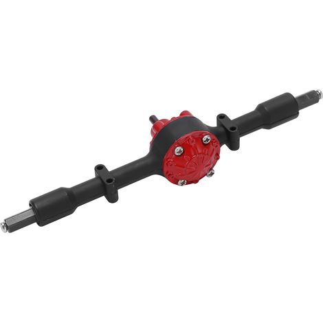 Arbre de transmission d'essieu arrière en métal pour pièces et accessoires de mise à niveau de voiture RC WPL D12 (noir et rouge) (1/5)