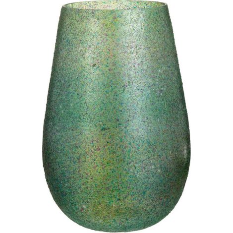 Photophore Éclat de Verre "Tom" 26cm Vert (1/5)