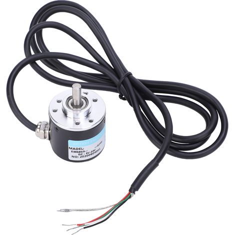 Encodeur rotatif incrémental biphasé AB 5-24 V CC à arbre plein, adapté aux projets de bureautique, modèle 1024B (1/5)
