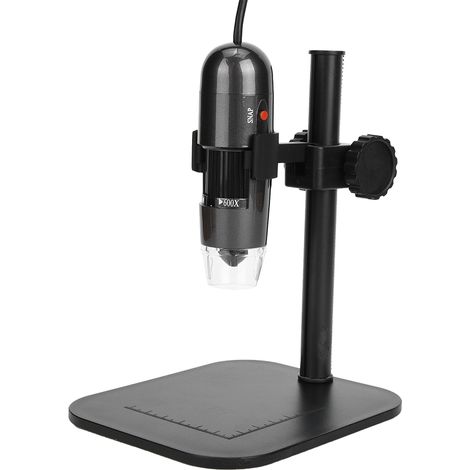 Microscope numérique USB S04 à 8 LED blanches, grossissement 25X-600X, avec support de levage (1/5)