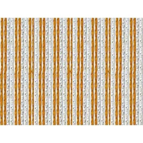 Tenda per porte antimosche in pvc bicolor avana e cristallo modello iris 120x220 cm - 140x240 cm
