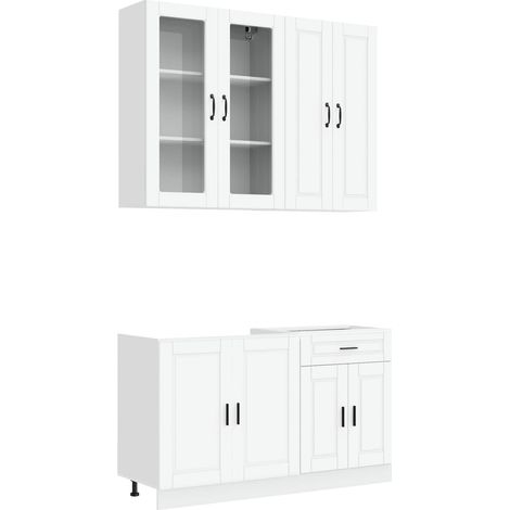 Kitchen Unit PORTO 4 pcs White Engineered Wood vidaXL