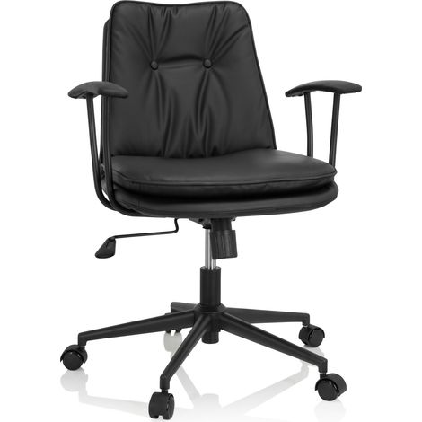 Bürostuhl / Drehstuhl SMALLO Kunstleder schwarz hjh OFFICE