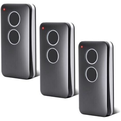 Lot de 3 Telecommandes pour Porte de Garage - 433,92 MHz - 2 Canaux - Compatible avec V2 PHOX 2, V2 PHOX4, V2 TRC4,V2 TSC4, V2 Phoenix 2, V2 Phoenix 4, Rolling Code (1/5)