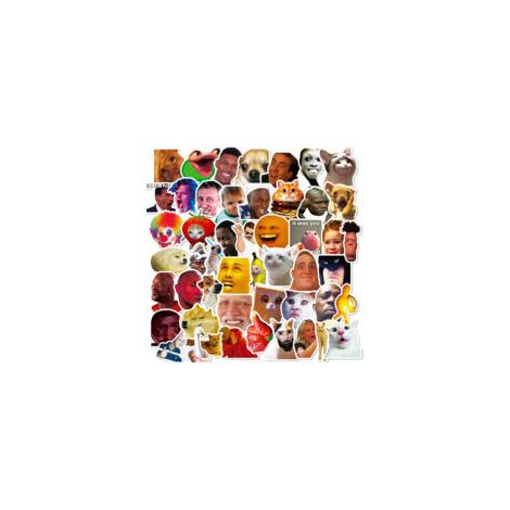 100 pegatinas de emojis de payasos: ilustraciones modernas y divertidas para cuadernos, neveras, maletas y más – Regalos navideños resistentes al agua – Crezuo