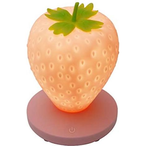 Veilleuse Fraise en Silicone, 3 Modes Tactiles, Couleur Changeante (Mignonne)