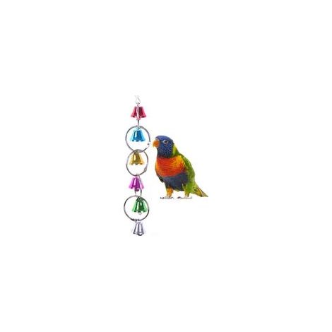 Coloré Ringer Bells Balançoire Jouet pour Oiseau Perroquet Africain Gris Ara Perruches Perruche Calopsitte Cacatoès Conure Inséparable Finch Cage Perche (1/4)