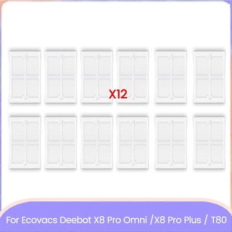 Filtre à boîte à eaux usées pour balayeuse X8 Pro Omni / X8 / T80 - Pièces de rechange pour réservoir d'eaux usées (12 pièces) (1/5)