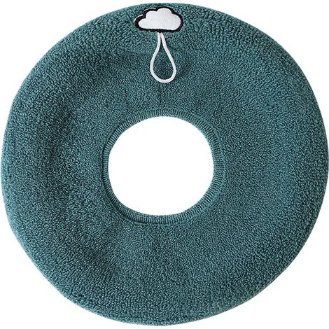 Dicke und weiche WC-Sitzmatte, 2-teilig, mit Griff, waschbar, passend für alle ovalen WC-Sitze, grün
