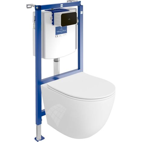 VILLEROY&BOCH WC Set mit Vorwandelement, Wand-WC und Spülknopf (1/5)