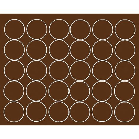 Autocollants ronds de 8 cm, pastilles, 30 pièces, marron brillant