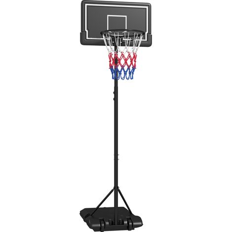 Panier de basketball réglable 220-250 cm avec support mobile et panneau incassable pour extérieur (1/5)