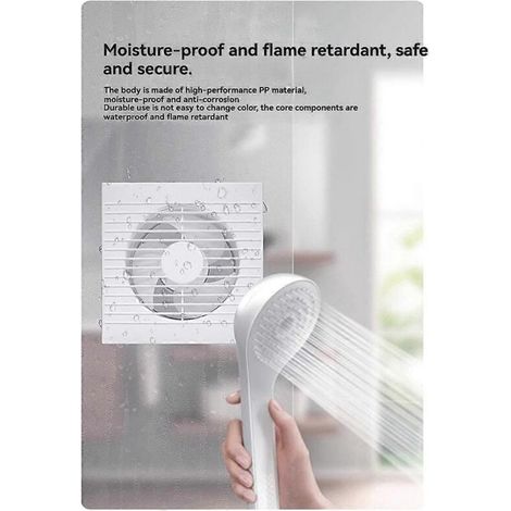 Ventilateur extracteur d'air puissant et silencieux 220 V, 25 cm (UE) - 25 cm (1/5)