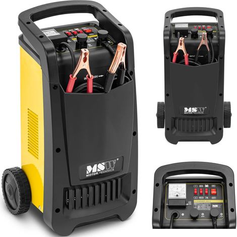 MSW – Chargeur de batterie 12/24V 70A – Démarrage rapide jusqu'à 320A – Interrupteur MIN/MAX – Compact avec rangement câbles (1/5)