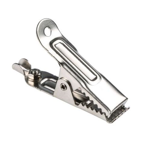 Pince crocodile RS PRO, 25A, Argent ( Prix pour 1 )