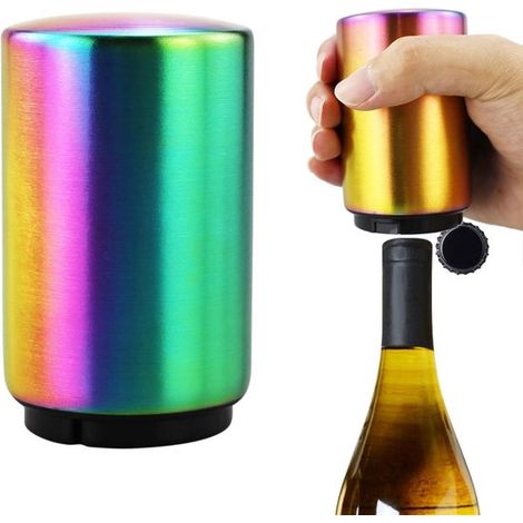 Abrebotellas - Quitabotellas - Abre bebidas - Magnético y automático - 8,4 cm de alto - Colorido (1/5)
