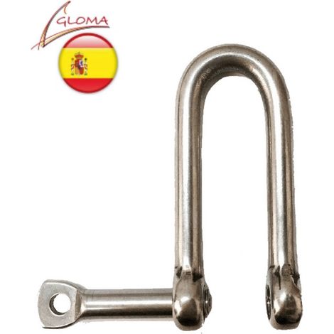 Manille droite longue inox A4 gloma - Diamètre: 4