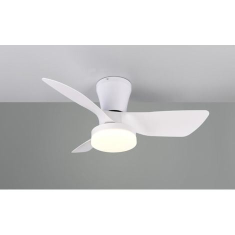 Trio Lighting Ventilador de techo con luz LED 20W RANDERS blanco mate DC 2500lm CCT 2700-6000K Ø76cm para interior