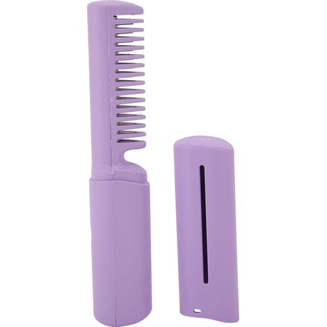 Mini brosse lissante sans fil, portable, avec poignée ergonomique et chauffe rapide (violette) (1/5)