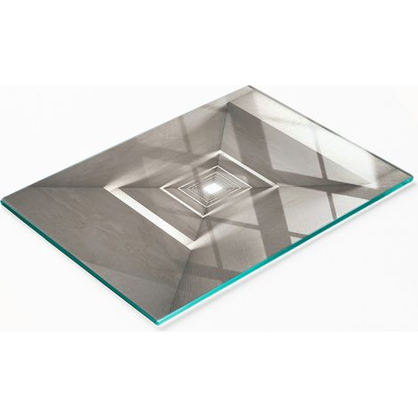 Planche décorative multifonctionnelle pour cuisine, en verre trempé et béton, 80 x 52 cm (1/5)