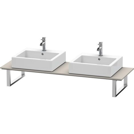 Consola Duravit X-Large para lavabo superior, 018C, con dos orificios, para nicho, profundidad 480 mm, Color (frente/cuerpo): Terra Mate - XL018C01414