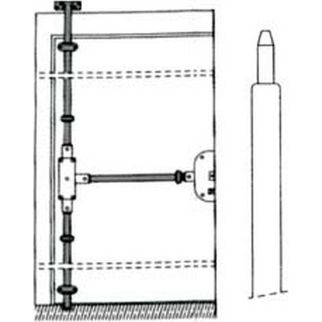 1PZ ASTA TELESCOPICA DIRITTA PER SERRATURA QUINTUPLICE 93-01 -  mm.18 (93-01)