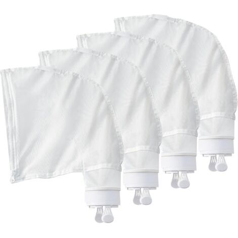 Lot de 4 sacs de nettoyage de piscine en maille de nylon pour aspirateur de piscine, sac tout usage avec fermeture éclair, partie pour piscine et spa compatible avec Polaris 280, 480, sac filtrant (1/5)