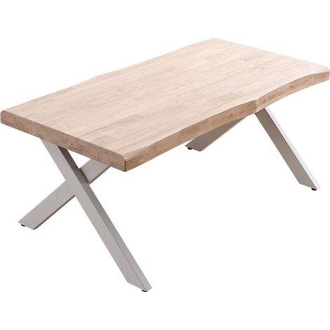 Mesa Centro Elevable Xena Tapa Con Forma Roble Nordish / Blanco. OK1058 (1/3)