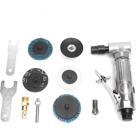 Industrial-grade pneumatic grinder, 90-degree angled, with 2-inch BSP grinding disc (1/5)