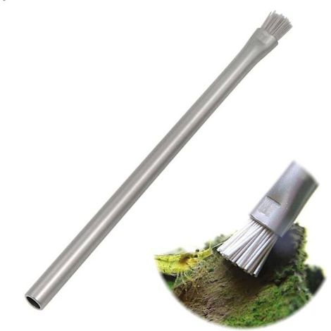 Algenreinigungsbürste/Substratreiniger – Edelstahl-Aquarienwerkzeug, geeignet für Aquarien, Multifunktionswerkzeug, Zubehör für Glasaquarien, 15 cm, Silber