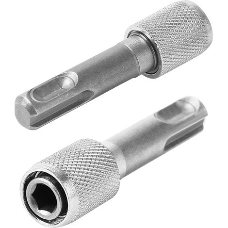Lot de 2 adaptateurs SDS Plus, adaptateur SDS, porte-embout, pour porte-vis, kit de tige hexagonale 1/4", support universel, 35 mm de tige ronde (1/5)