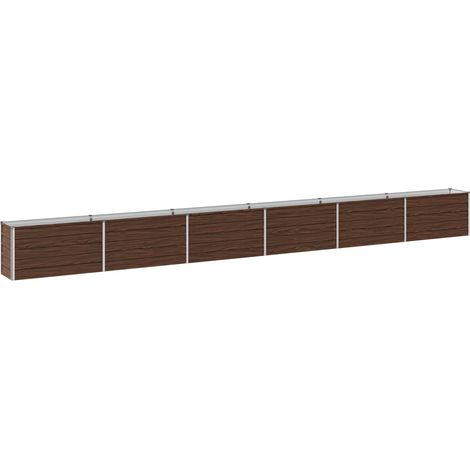 vidaXL Letto rialzato da giardino Noce nero 600 x 40 x 55 cm