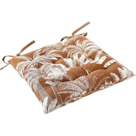 Galette de Chaise Piquée "Bali" 38x38cm Marron