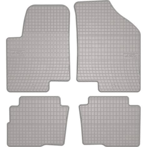 Alfombrillas de goma para coche: Kia Soul I crossover (2009-2013) - color gris, ajustadas (1/5)