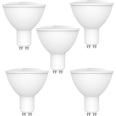 Paquete de 5 bombillas inteligentes WiFi GU10 de 5W RGB+CW, compatibles con Google Home y Alexa.