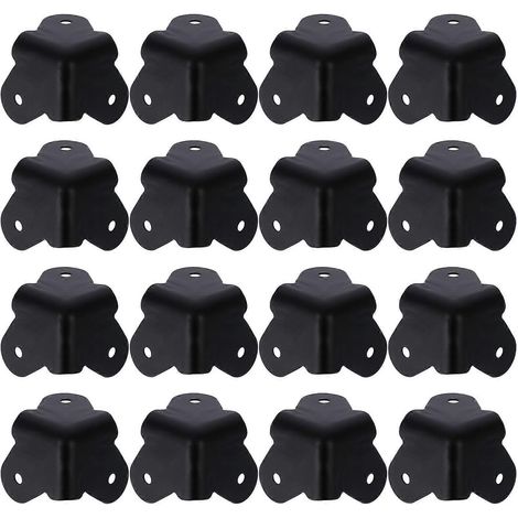 16 protections d'angle arrondies en métal pour enceintes acoustiques-4.40X4.40X4.40CM-Black (1/4)